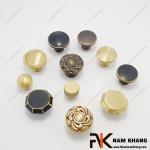 Núm cửa tủ tròn đồng hoa văn cổ điển NK451D-CF