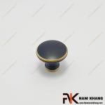 Núm cửa tủ tròn phối hợp màu đồng đen viền vàng NK455D-BCF