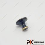Núm cửa tủ tròn phối hợp màu đồng đen viền vàng NK455D-BCF