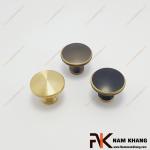 Núm cửa tủ tròn phối hợp màu đồng đen viền vàng NK455D-BCF