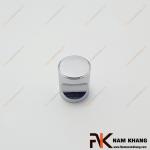 Núm cửa tủ trụ tròn trắng bạc NK057-INOX