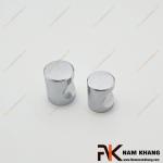 Núm cửa tủ trụ tròn trắng bạc NK057-INOX
