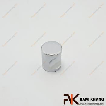 Núm cửa tủ trụ tròn trắng bạc NK057-INOX