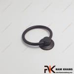 Núm nắm cửa tủ vòng rơi tròn màu đen NK068L-D