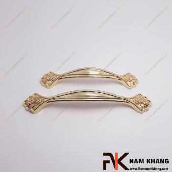 Tay nắm tủ hợp kim hoa văn màu vàng NK250L-V