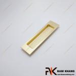 Tay nắm âm cửa tủ dạng chữ nhật màu vàng mờ NK099-112VM