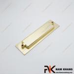 Tay nắm âm cửa tủ dạng chữ nhật màu vàng mờ NK099-112VM