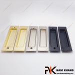 Tay nắm âm cửa tủ dạng chữ nhật màu vàng mờ NK099-112VM