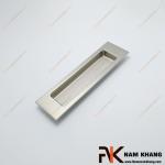 Tay nắm âm cửa tủ dạng chữ nhật ghi bạc NK099-112B