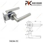 Khóa cửa tay gạt thân tròn inox NK504-TC