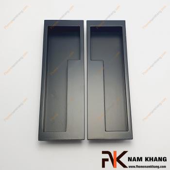 Tay nắm âm cửa tủ dạng cặp trái phải màu đen NK438L-128D