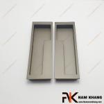 Tay nắm âm cửa tủ dạng cặp trái phải màu xám NK438L-128X