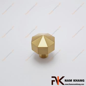 Núm cửa tủ bát giác bằng đồng vàng NK355-DVM 