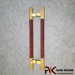 Tay nắm cửa lệch tâm giả gỗ NKC005-80VD201