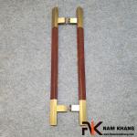 Tay nắm cửa lệch tâm giả gỗ NKC005-80VD201