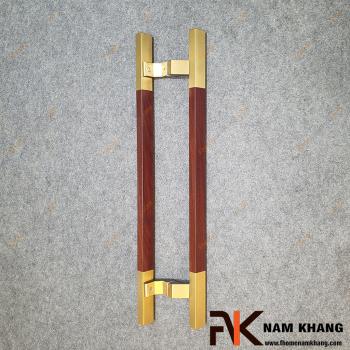 Tay nắm cửa lệch tâm giả gỗ NKC005-80VD201
