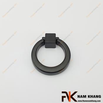 Núm cửa tủ dạng vòng màu đen mờ NK161-D