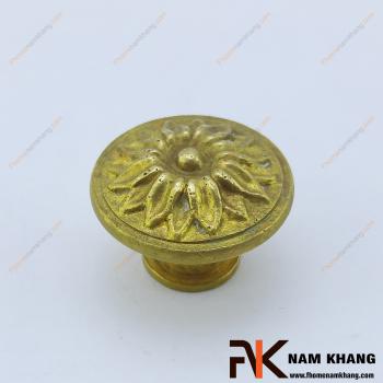 Núm nắm tủ hoa đồng vàng NKD049-V