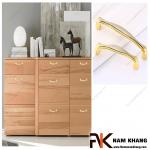 Tay nắm cửa tủ mạ màu xám vàng NK165-128XV