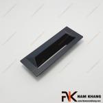 Tay nắm âm tủ dạng trơn màu đen mờ NK223-D