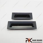 Tay nắm âm tủ dạng trơn màu đen mờ NK223-D