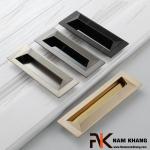 Tay nắm âm tủ dạng trơn màu đen mờ NK223-D