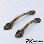 Tay nắm cửa tủ gỗ hoa văn mạ đồng cổ điển NK013