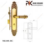 Khóa cửa chính cổ điển màu đồng vàng NK349L-RC