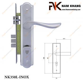 Khóa cửa chính màu inox xước NK350L-INOX 