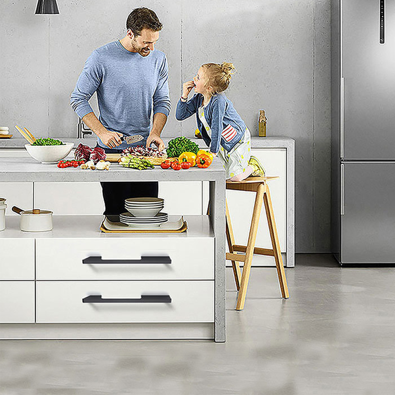 Tay nắm tủ dạng thanh hiện đại NK156