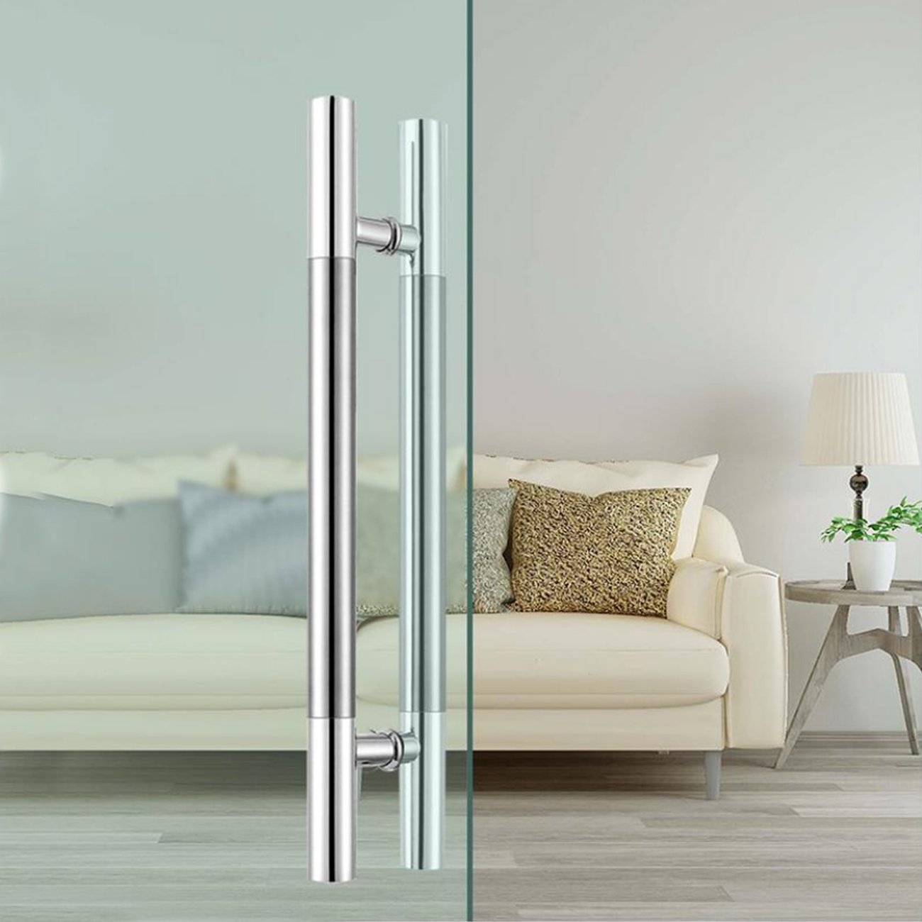 Tay nắm cửa kính bằng inox