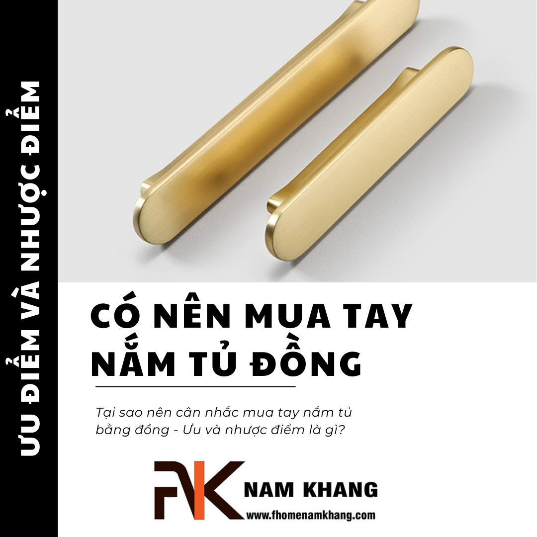 Tay nắm tủ bằng đồng