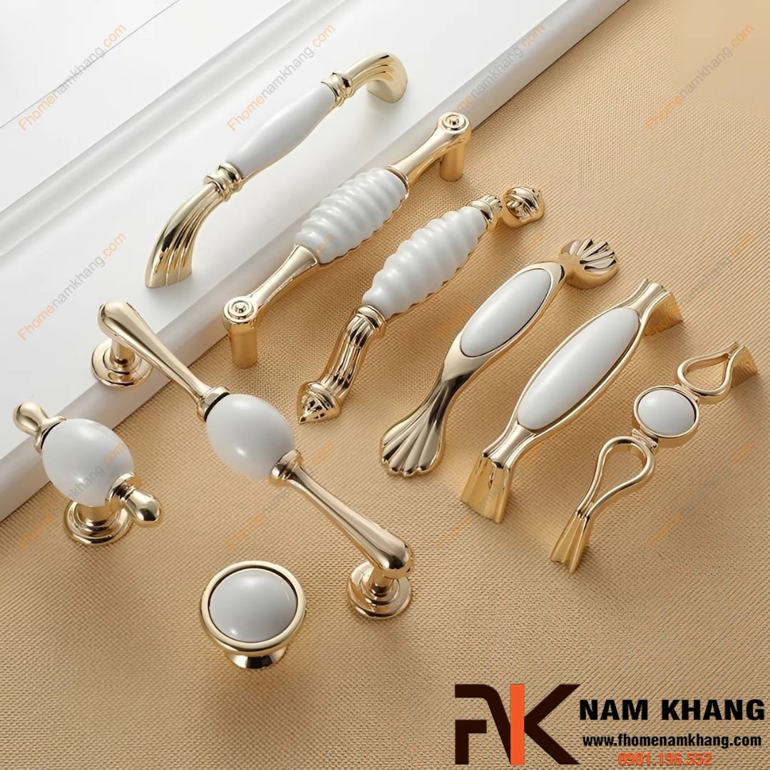 Tay nắm tủ phối sứ