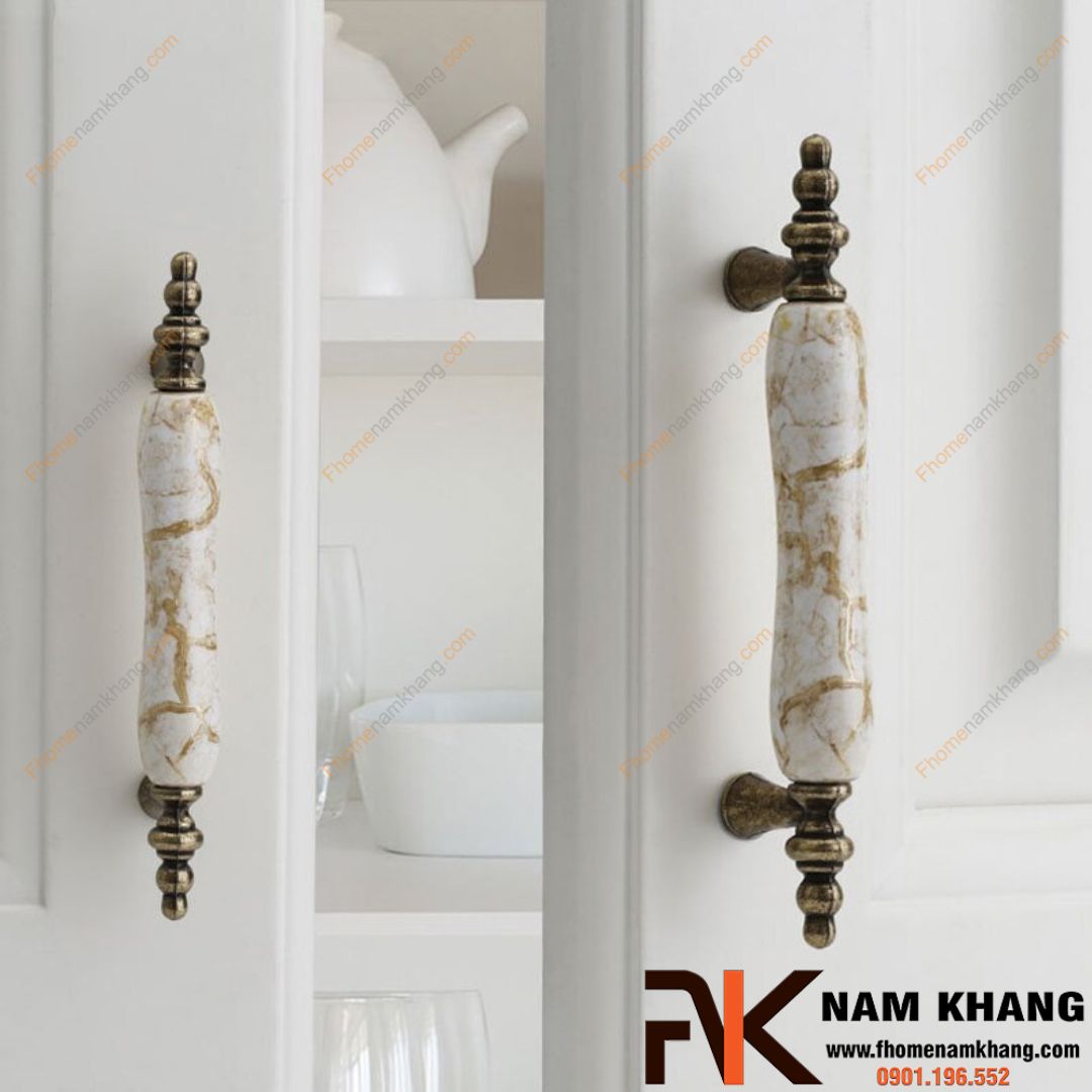 Tay nắm tủ phối sứ