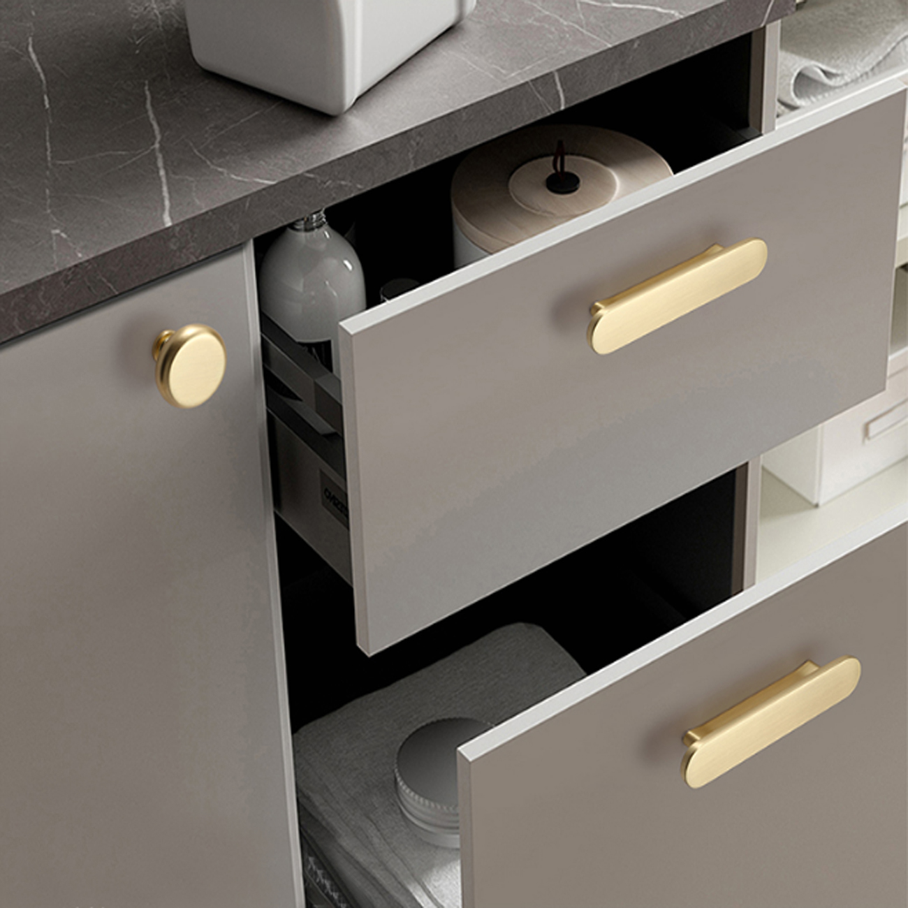 Tay nắm tủ dạng thanh bo tròn NK455