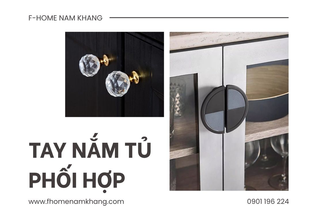Tay nắm tủ phối hợp