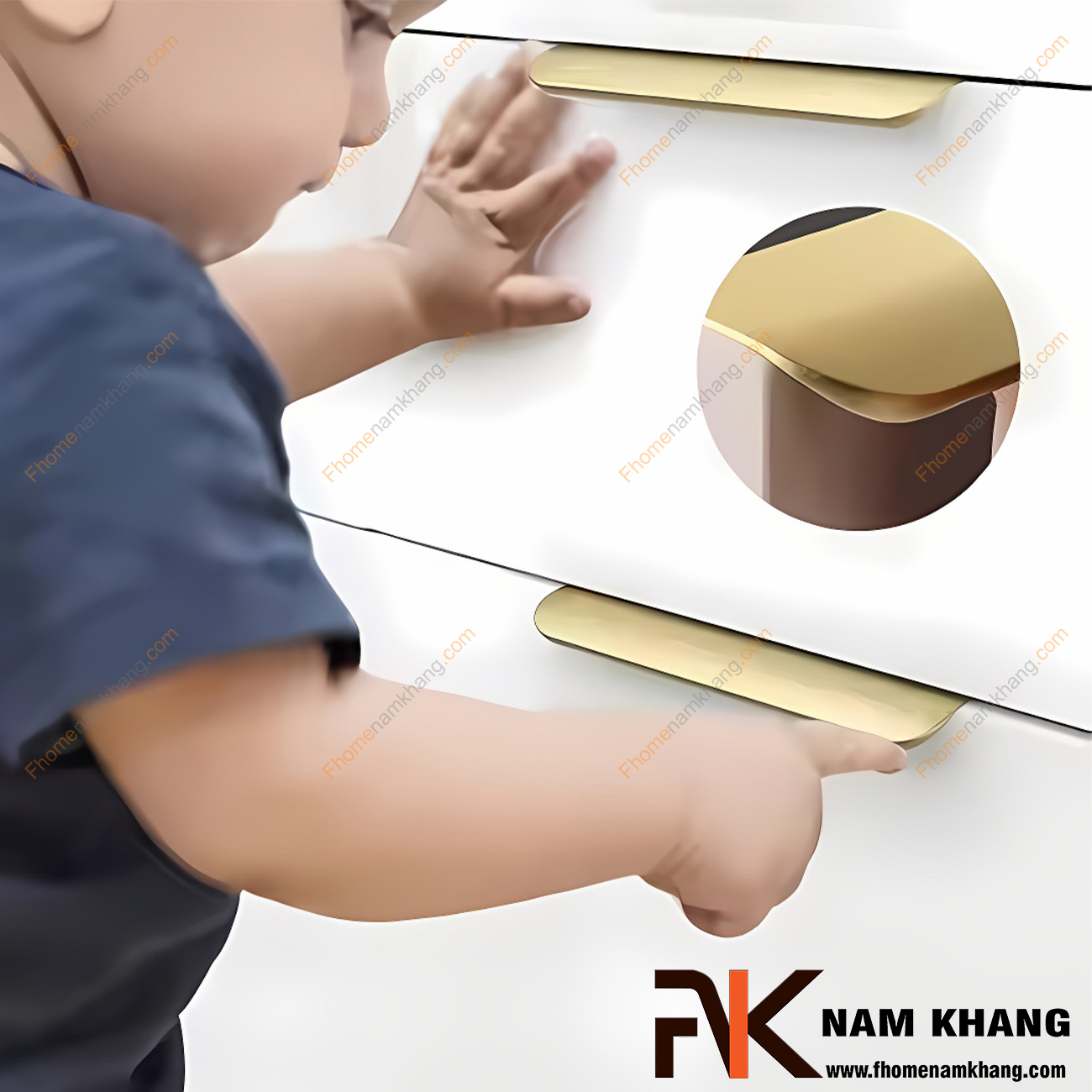 Tay nắm tủ hơp kim