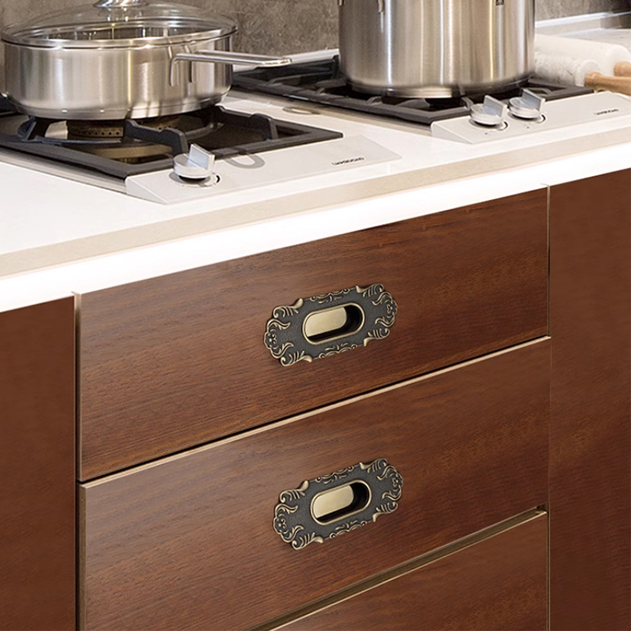 Tay nắm âm tủ cổ điển NK104