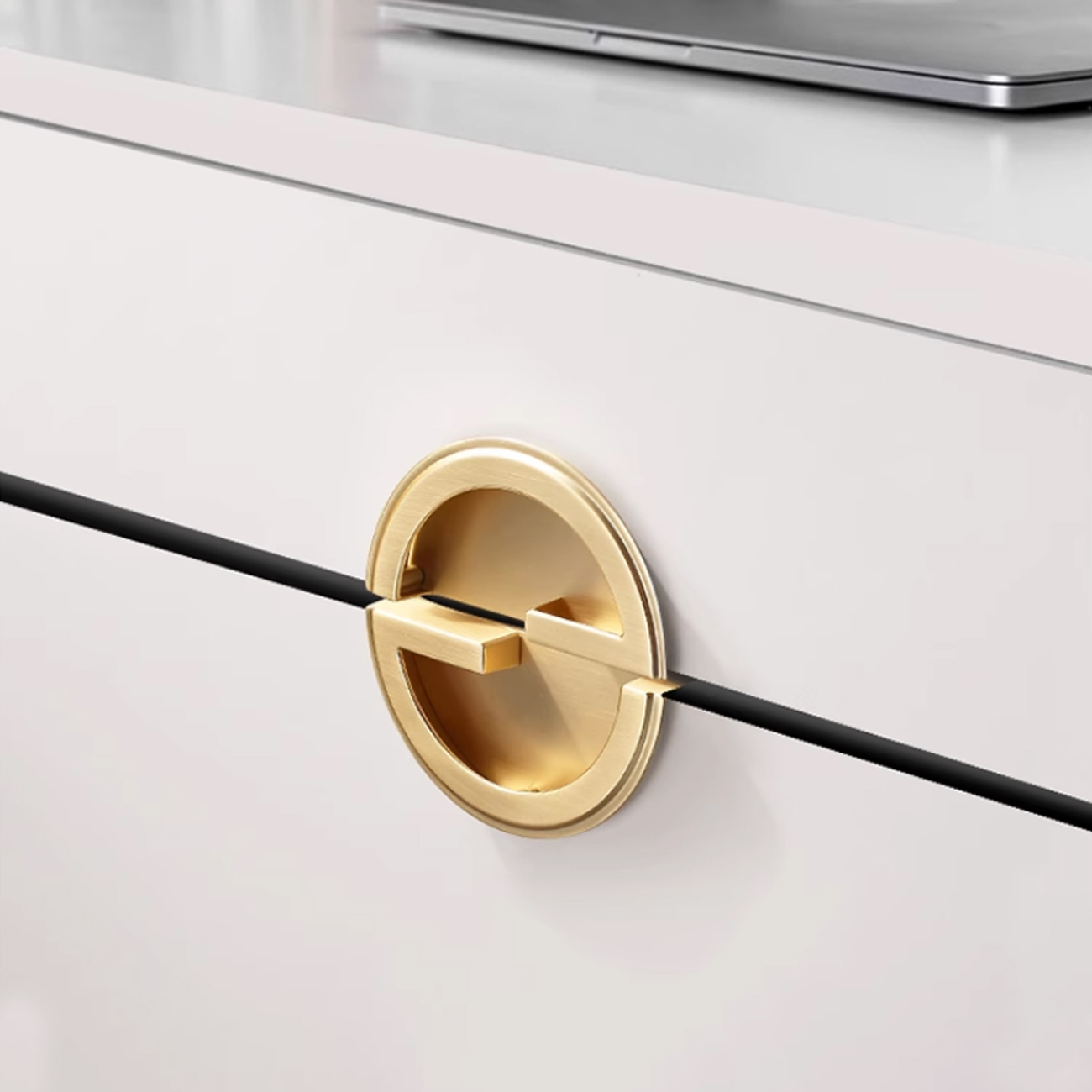 Tay nắm âm tủ bán nguyệt NK463G