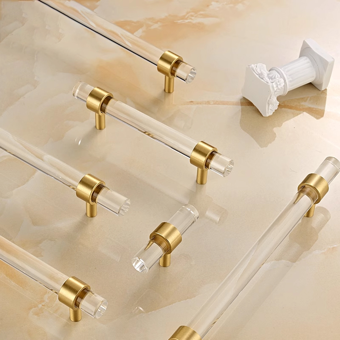 Tay nắm tủ phối acrylic cao cấp NK465T