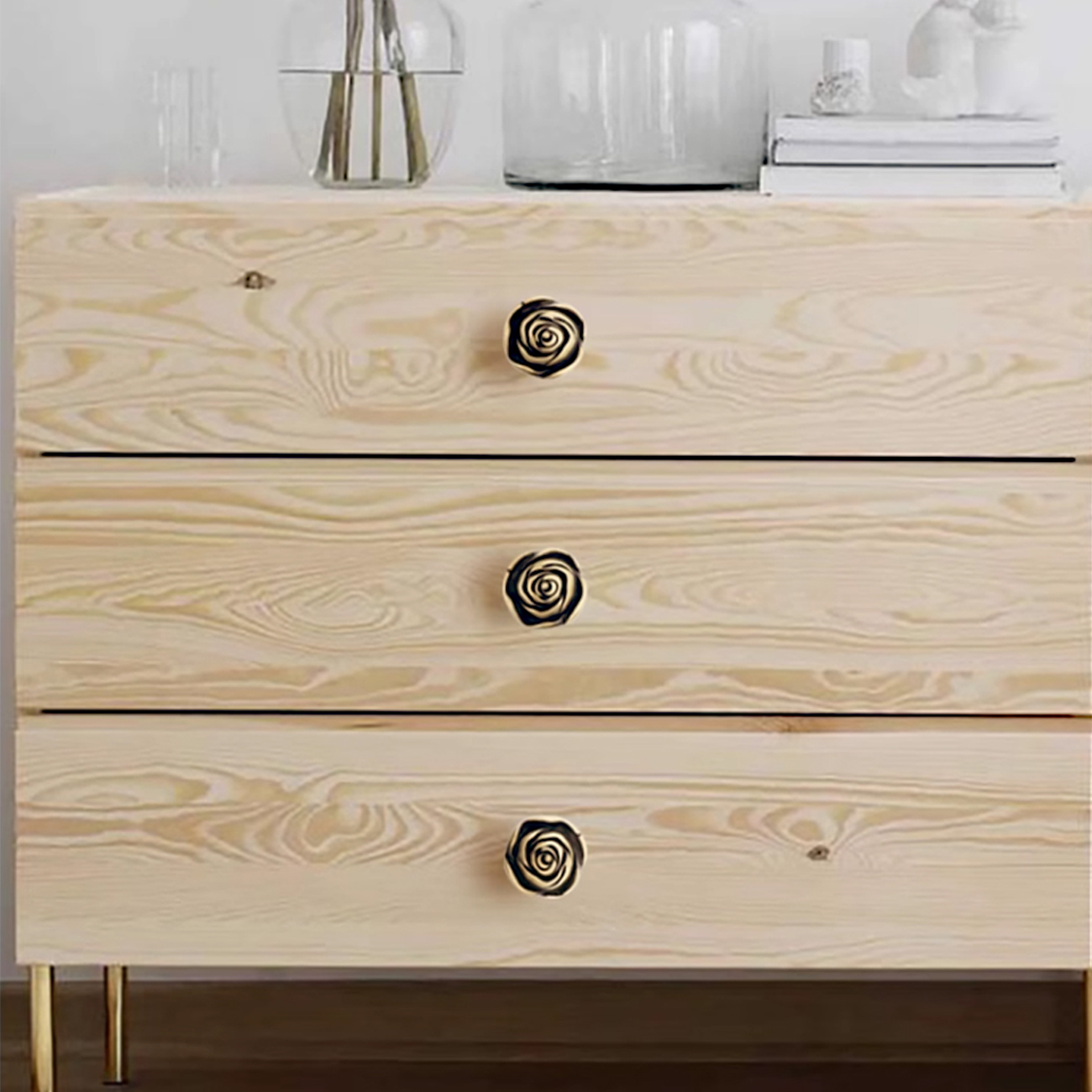 Tay nắm tủ dạng hoa cổ điển NK153