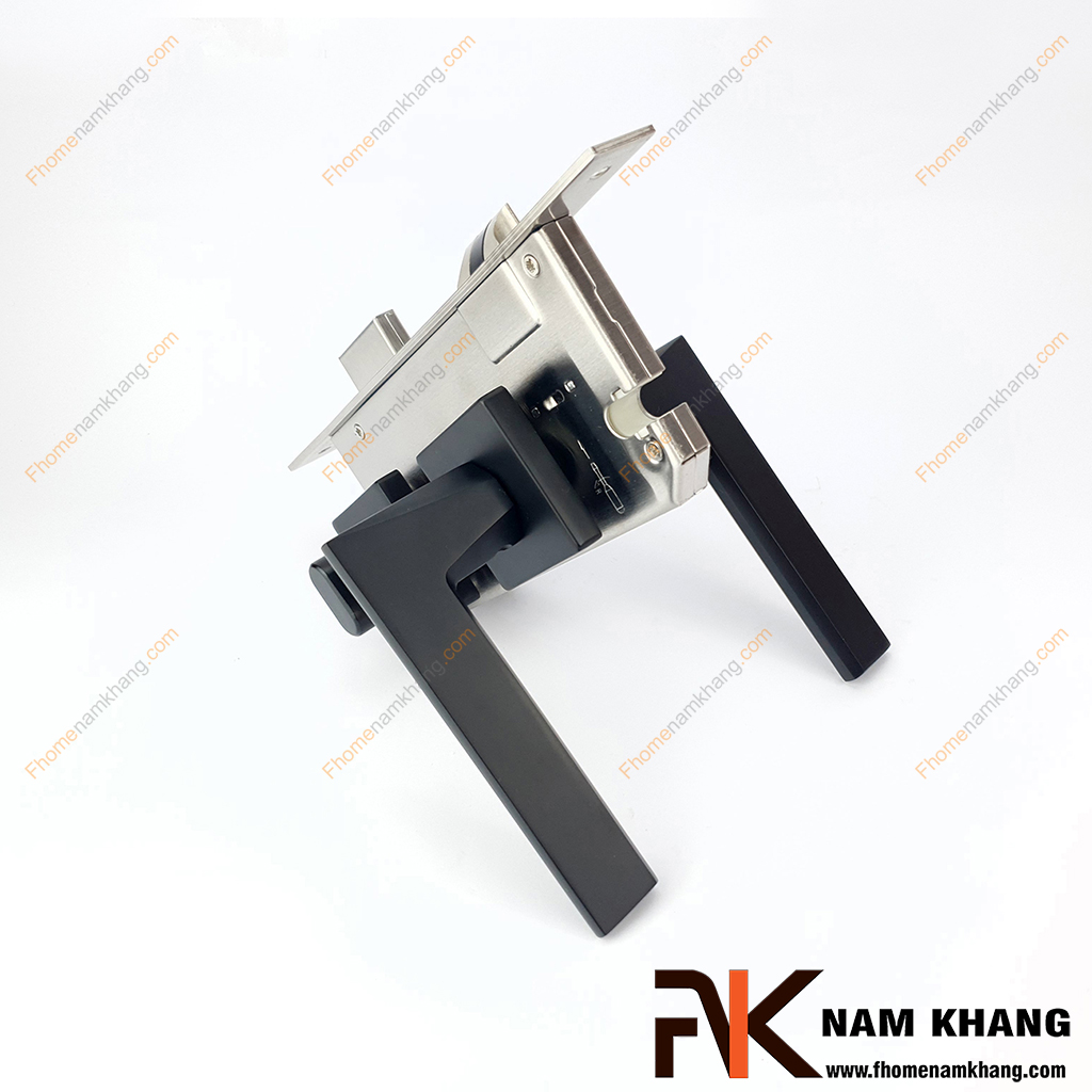 Khóa cửa phân thể chất liệu hợp kim màu đen mờ NK570V-DM kiểu khóa phân thể đa dạng màu sắc và đặc trưng bởi dòng ốp khóa vuông.
