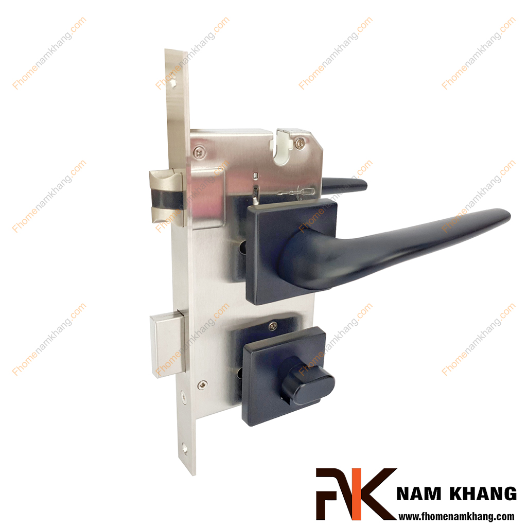 Khóa cửa phân thể thiết kế hiện đại màu đen mờ NK574V-DM - kiểu khóa cửa tiện lợi được lựa chọn sử dụng nhiều trong thiết kế nội ngoại thất nhà ở, chung cư, biệt thự,...