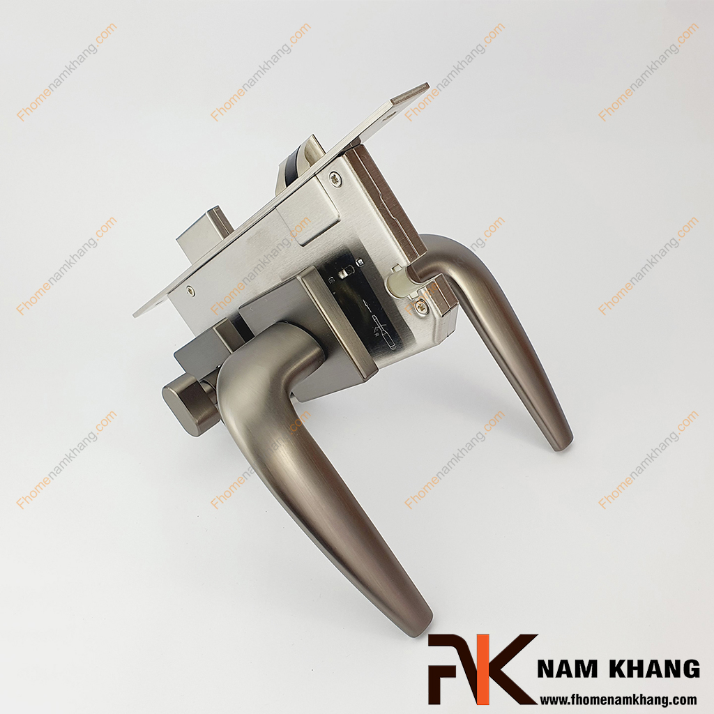 Khóa cửa phân thể thiết kế hiện đại màu xám NK574V-X - kiểu khóa cửa tiện lợi được lựa chọn sử dụng nhiều trong thiết kế nội ngoại thất nhà ở, chung cư, biệt thự,...