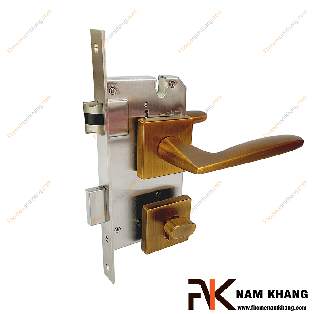 Khóa cửa phân thể kiểu dạng ốp vuông trơn hiện đại NK576V-CF- kiểu khóa cửa tiện lợi được lựa chọn sử dụng nhiều trong thiết kế nội ngoại thất nhà ở, chung cư, biệt thự,...