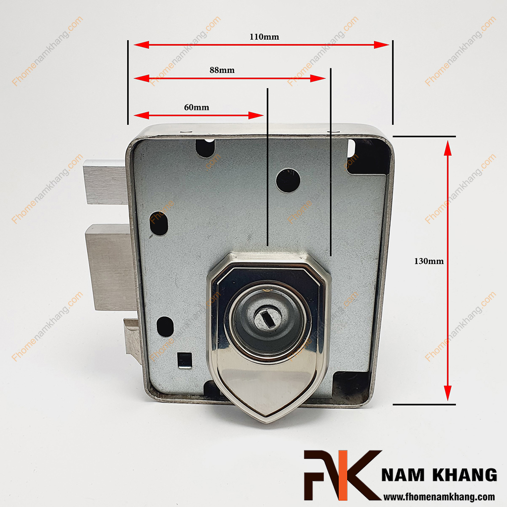 Khóa cổng cao cấp INOX304 NK583KC-2M là dòng khóa hộp được sử dụng trên các dạng cửa cổng sắt, nhôm, inox hoặc các chất liệu gỗ.