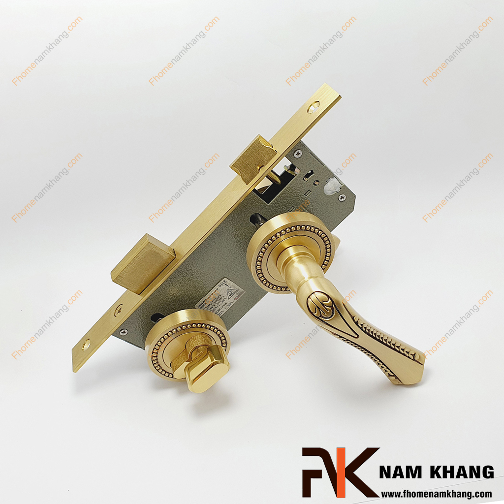 Khóa cửa phân thể cao cấp dạng ốp tròn hoa văn cổ điển NK552-DRC - mẫu khóa cửa chuyên dùng cho cửa gỗ tiện dụng và đảm bảo chất lượng cao.