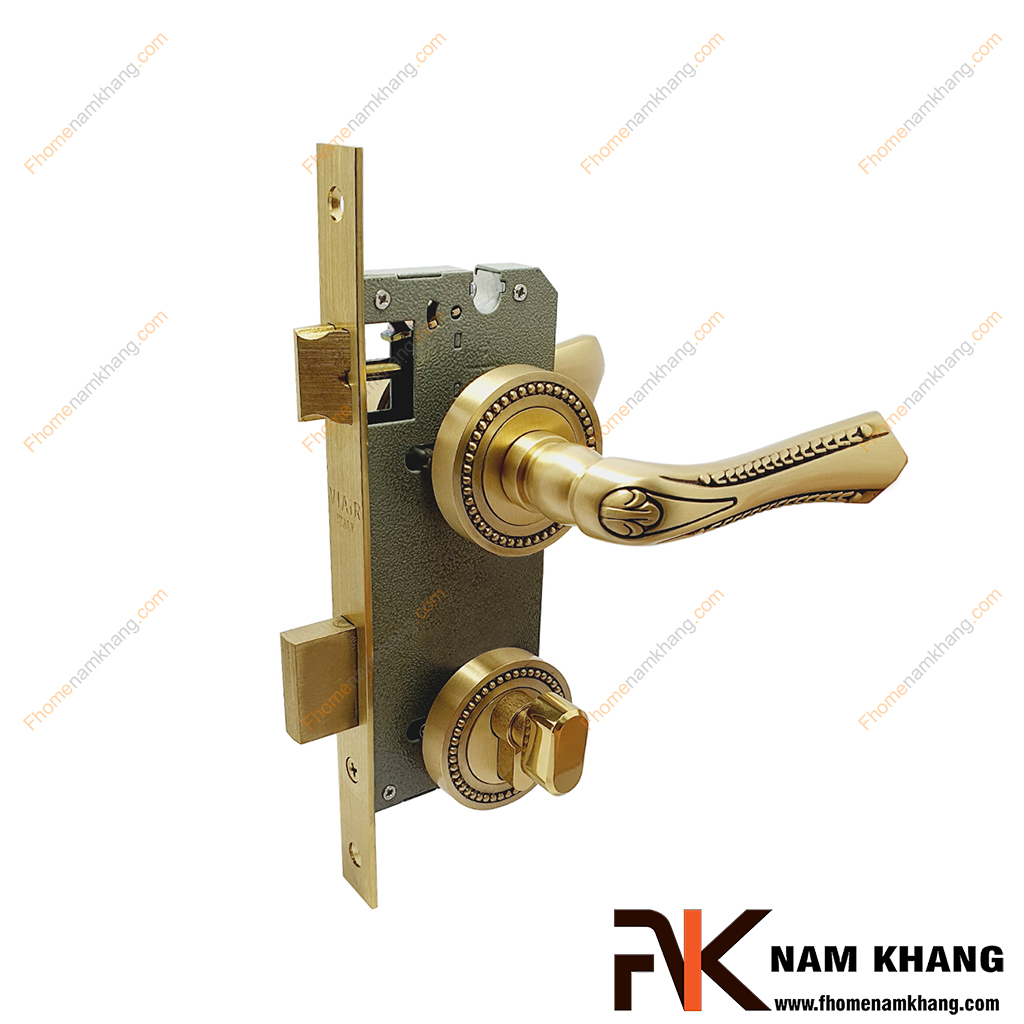 Khóa cửa phân thể cao cấp dạng ốp tròn hoa văn cổ điển NK552-DRC - mẫu khóa cửa chuyên dùng cho cửa gỗ tiện dụng và đảm bảo chất lượng cao.