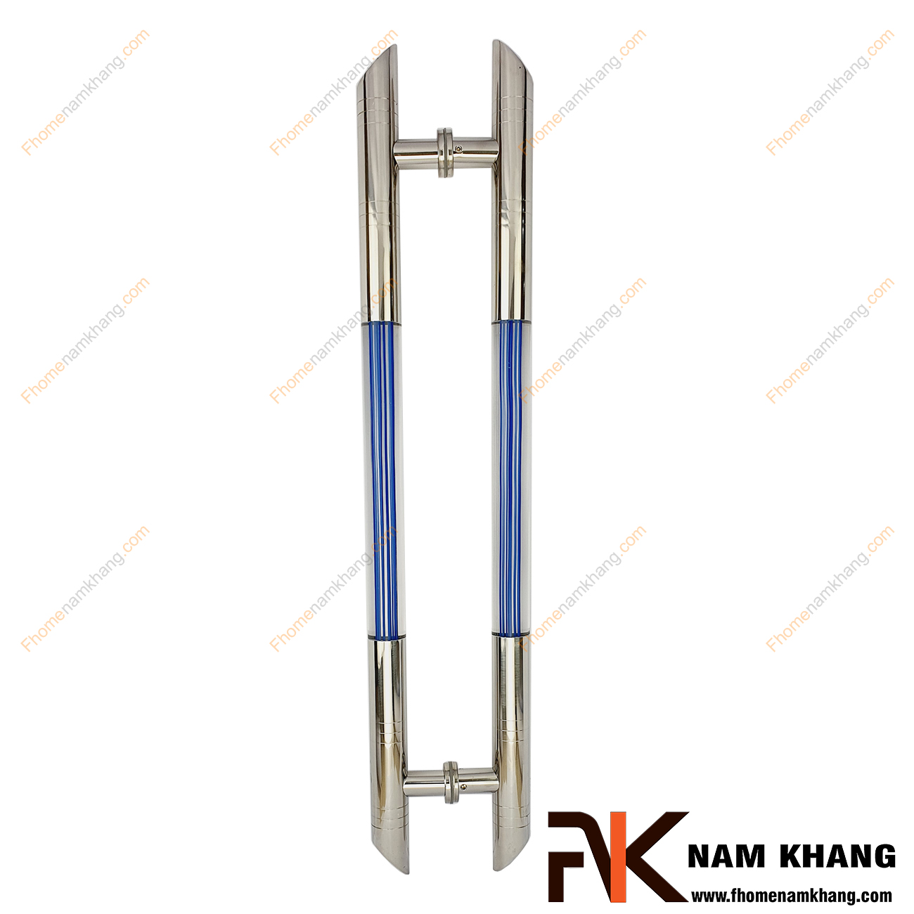 Tay nắm cửa chính màu inox phối mica bọt xanh NKC022-VX là sản phẩm tay nắm tủ đồng tâm dùng cho nhiều loại cửa vời đầy đủ các chất liệu theo thiết kế nội thất.