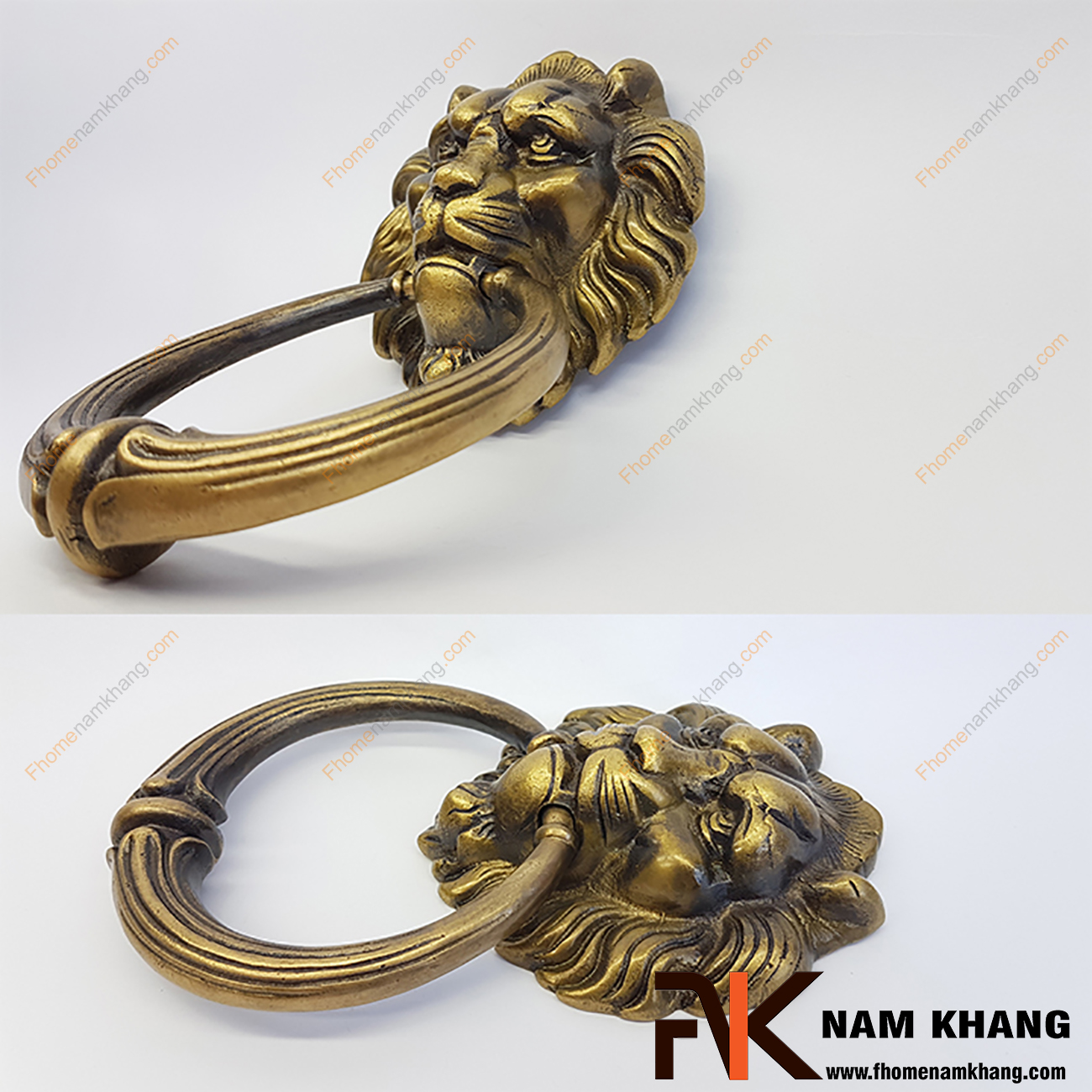 Núm đồng đầu sư tử NKD042-100-190C là một sản phẩm nội thất được chế tạo lấy cảm hứng từ sự uy quyền của loài sư tử dũng mãnh.